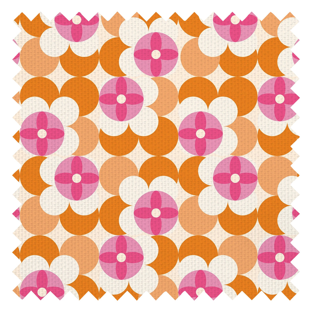 Day Dreamer Fabric in Raspberry and Orange Fizz
