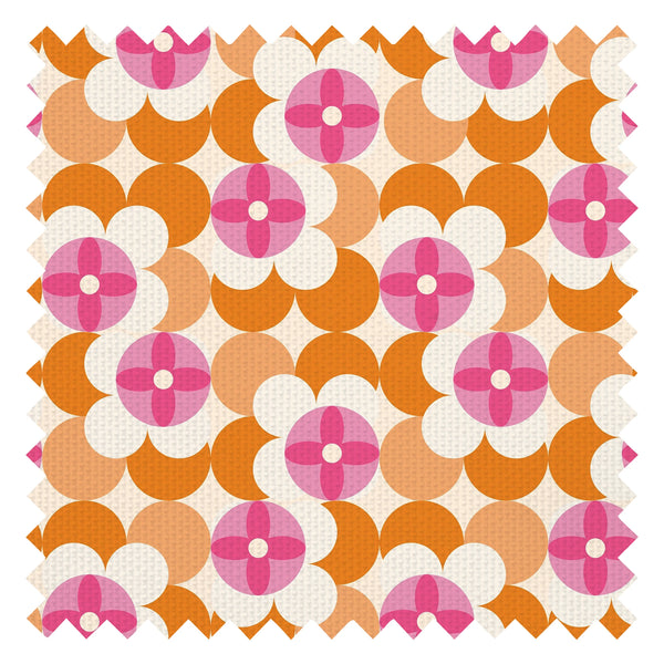 Day Dreamer Fabric in Raspberry and Orange Fizz