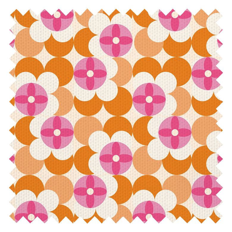 Day Dreamer Fabric in Raspberry and Orange Fizz