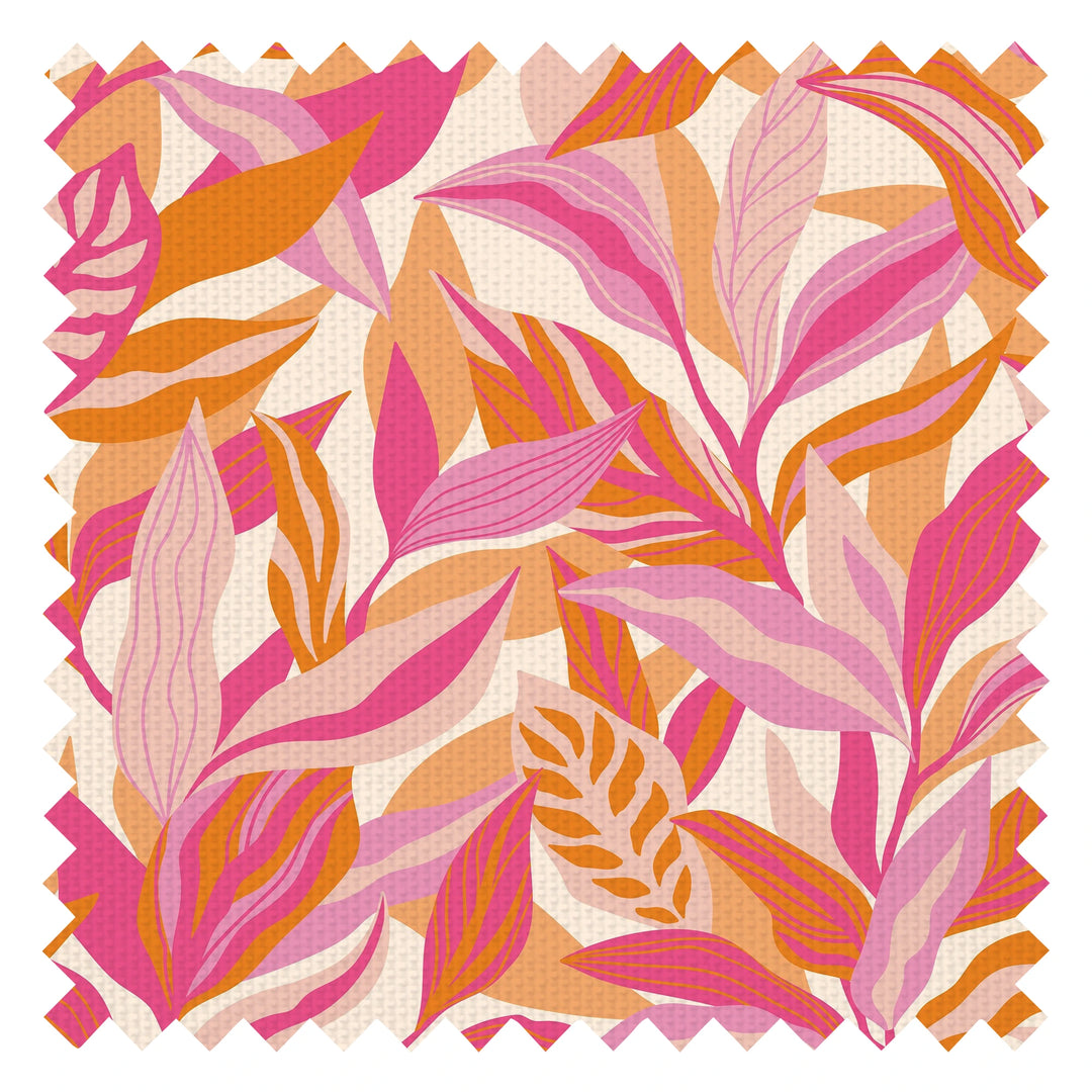 Honolulu Fabric in Raspberry and Orange Fizz