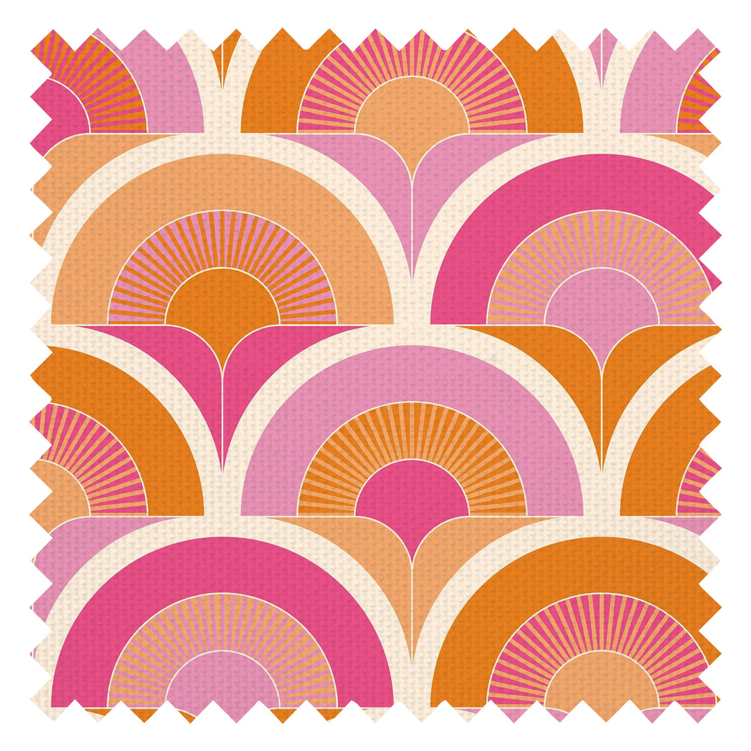 Groovy Baby Fabric in Pink, Raspberry and Orange Fizz