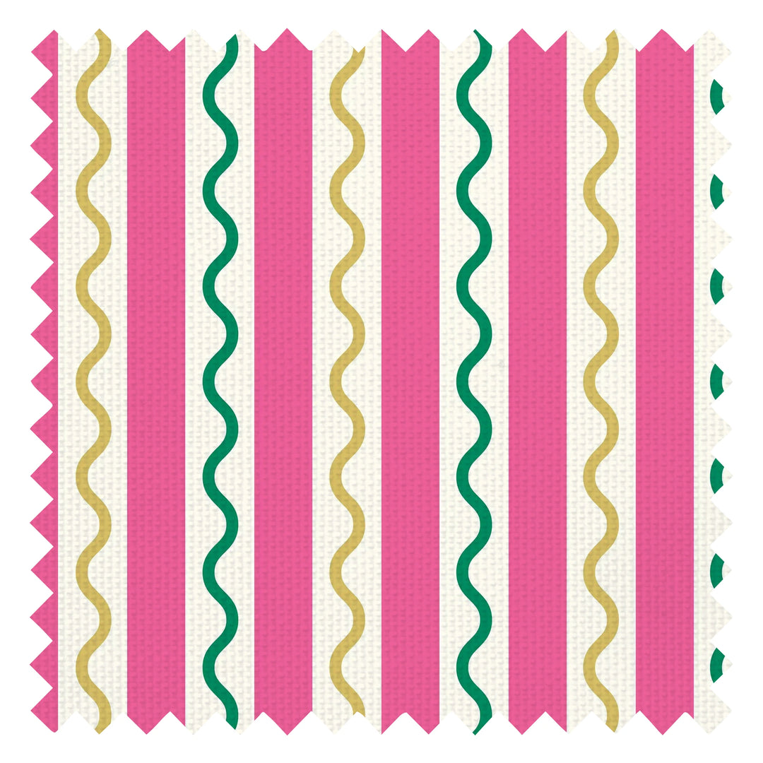 Straight and Wiggle Fabric in Hot Pink and Forest Green