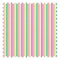 Fruit Salad Pinstripe Fabric in Multicoloured on Double Cream