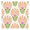 Cut from the same Wood Fabric in Pink and Yellow on Double Cream