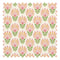Woodcut Boho Fabric in Pink and Yellow on Double Cream