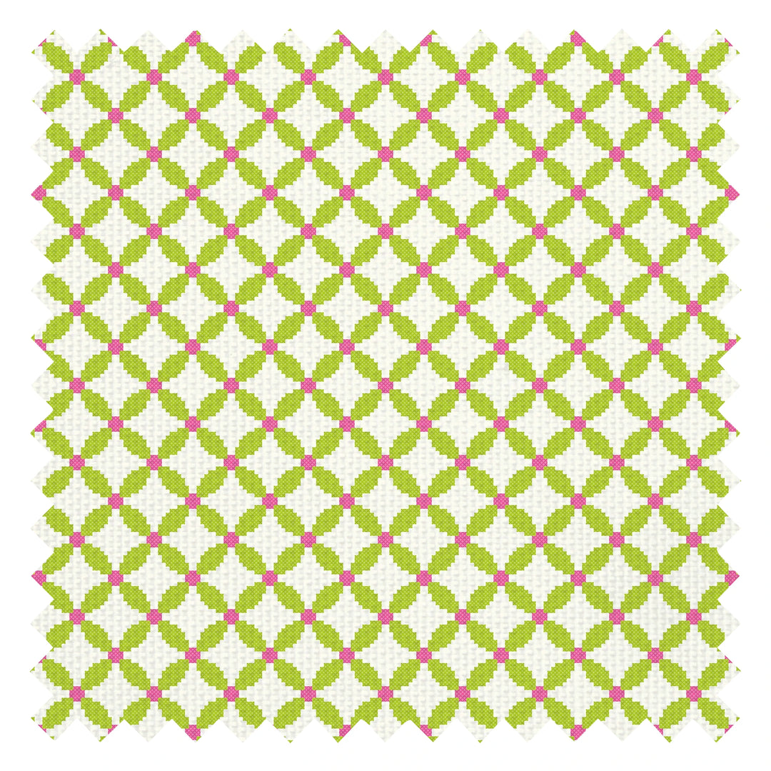 Holly Berry Fabric in Double Cream & Green