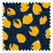 Freshly Squeezed Fabric in Midnight Blue and Lemon Yellow