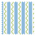 Straight & Wiggle Stitch Fabric in Blueberry and Lime Green