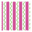 Straight & Wiggle Stitch Fabric in Candy Pink and Lime Green