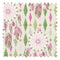 Boho Hoop Fabric in Greens and Raspberry on Cream