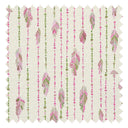 Spirit Streamer Fabric in Greens and Raspberry on Cream