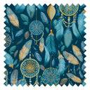 Midnight Dreams Fabric in Midnight Navy and Yellow