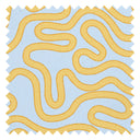 Dotty as a Squiggle Fabric in Sky Blue and Yellow