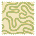 Dotty as a Squiggle Fabric in Green and Yellow