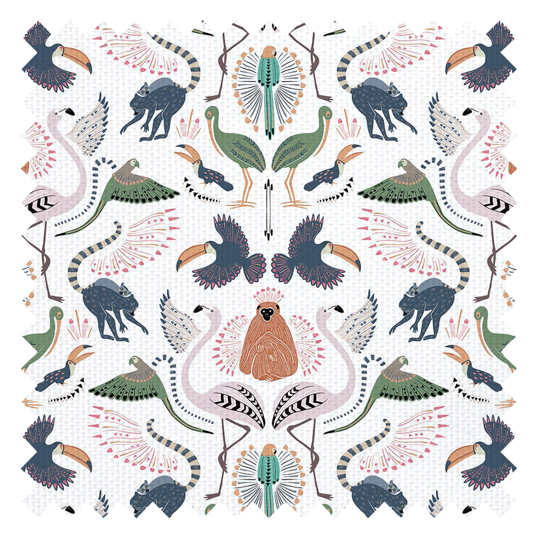 Madagascar Fabric in Muted Pastels