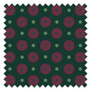 Forest Flora Fabric in Hot Pink on Deep Green