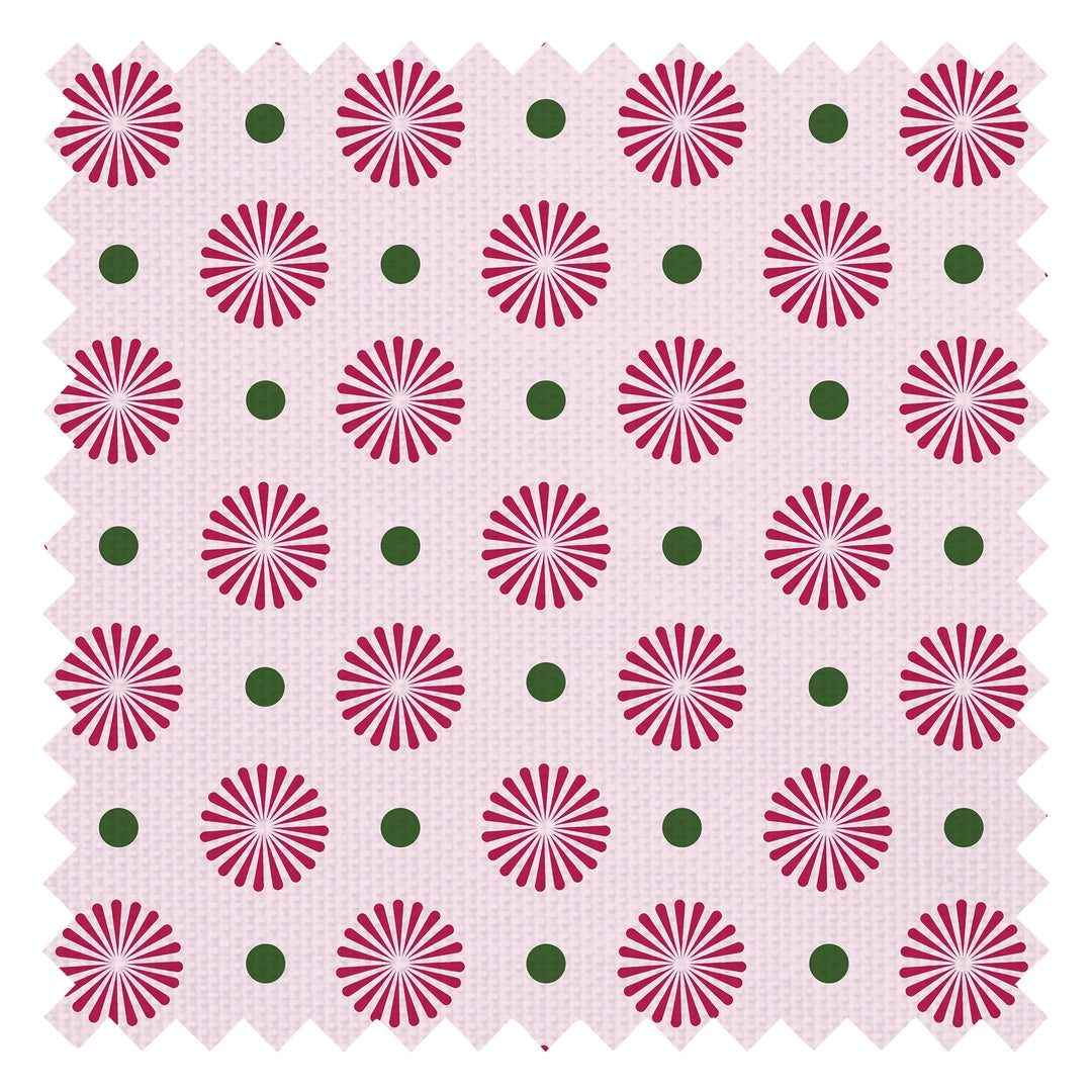 Forest Flora Fabric in Hot Pink on Sweet Pink