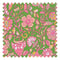 Botanical Boho Fabric in Pink on Green