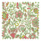 Botanical Boho Fabric in Pink and Green on Cream