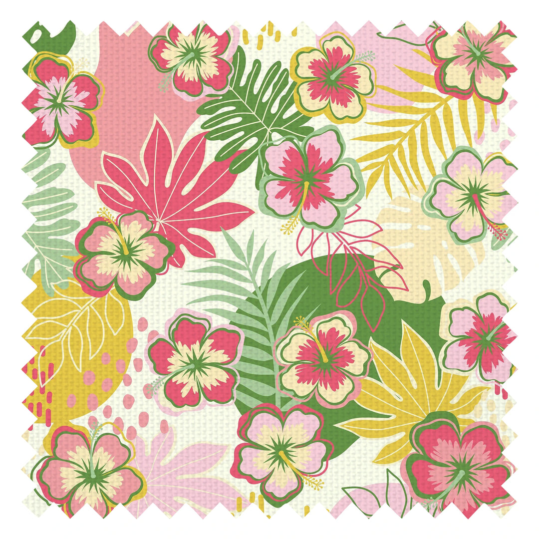 Tropical Treat Fabric in Pinks, Greens and Mustard