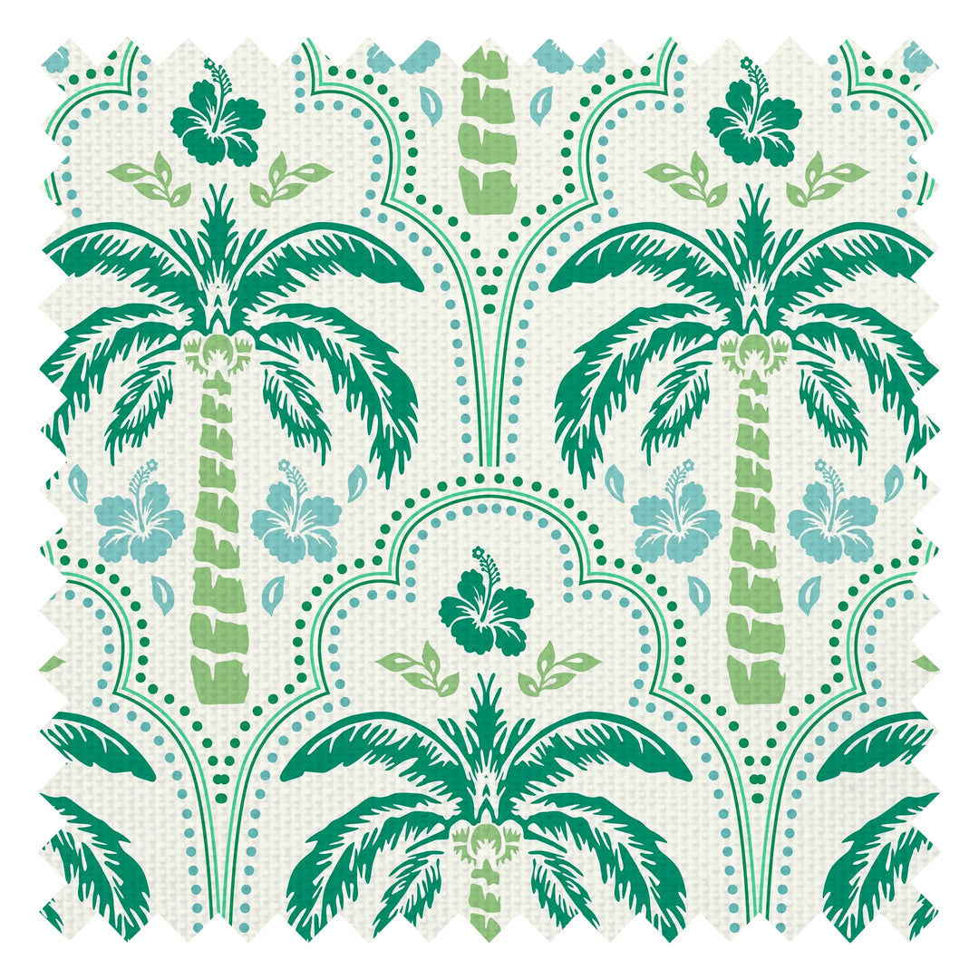 Tropical Vibes Fabric in Green and Turquoise