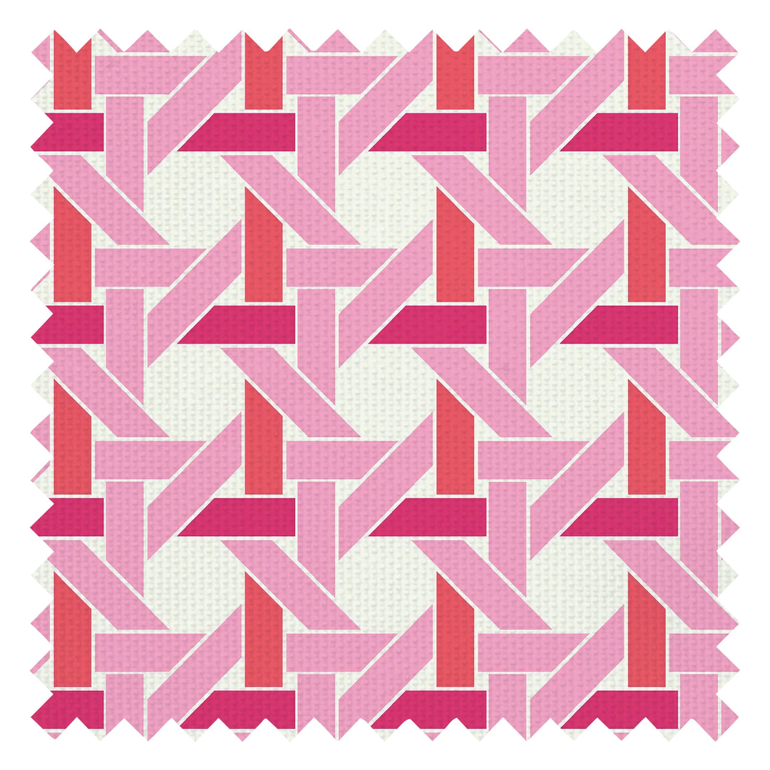 Rattan Resort Fabric in Candy Pink and Red