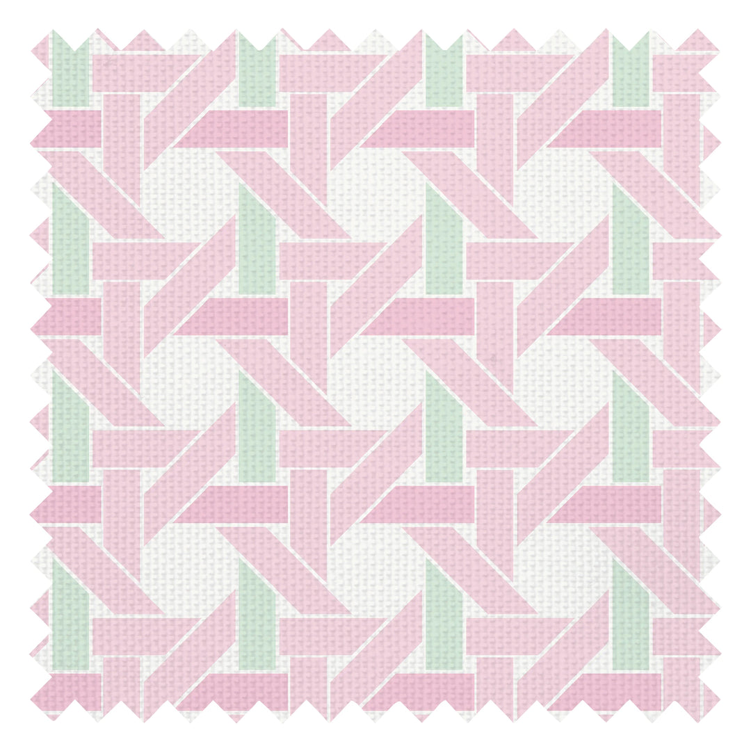 Rattan Resort Fabric in Pink and Mint