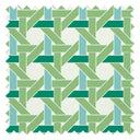 Rattan Resort Fabric in Green and Turquoise