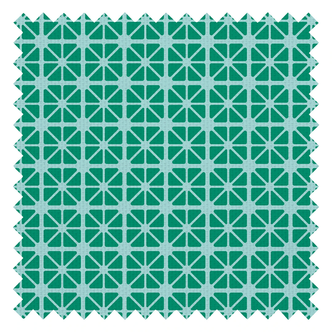 EST Lattice Fabric in Green and Teal