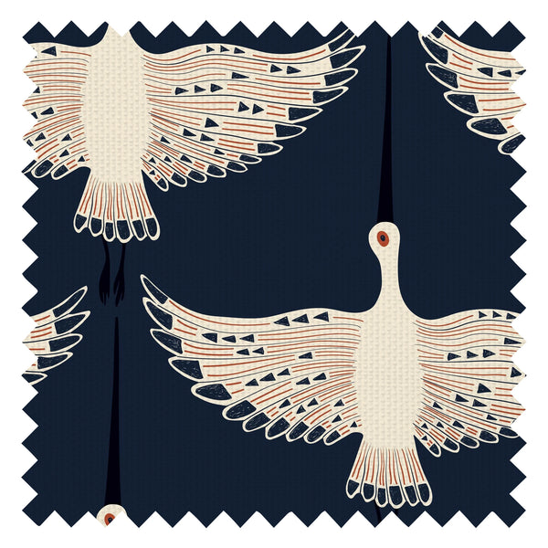 Ogata Kuren Fabric in Midnight Blue