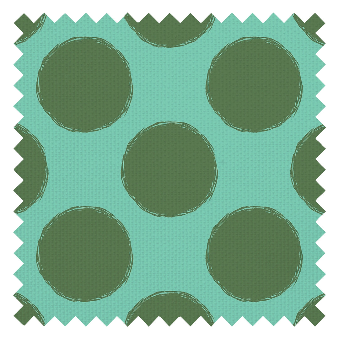 Cruella's Wish Fabric in Green and Turquoise