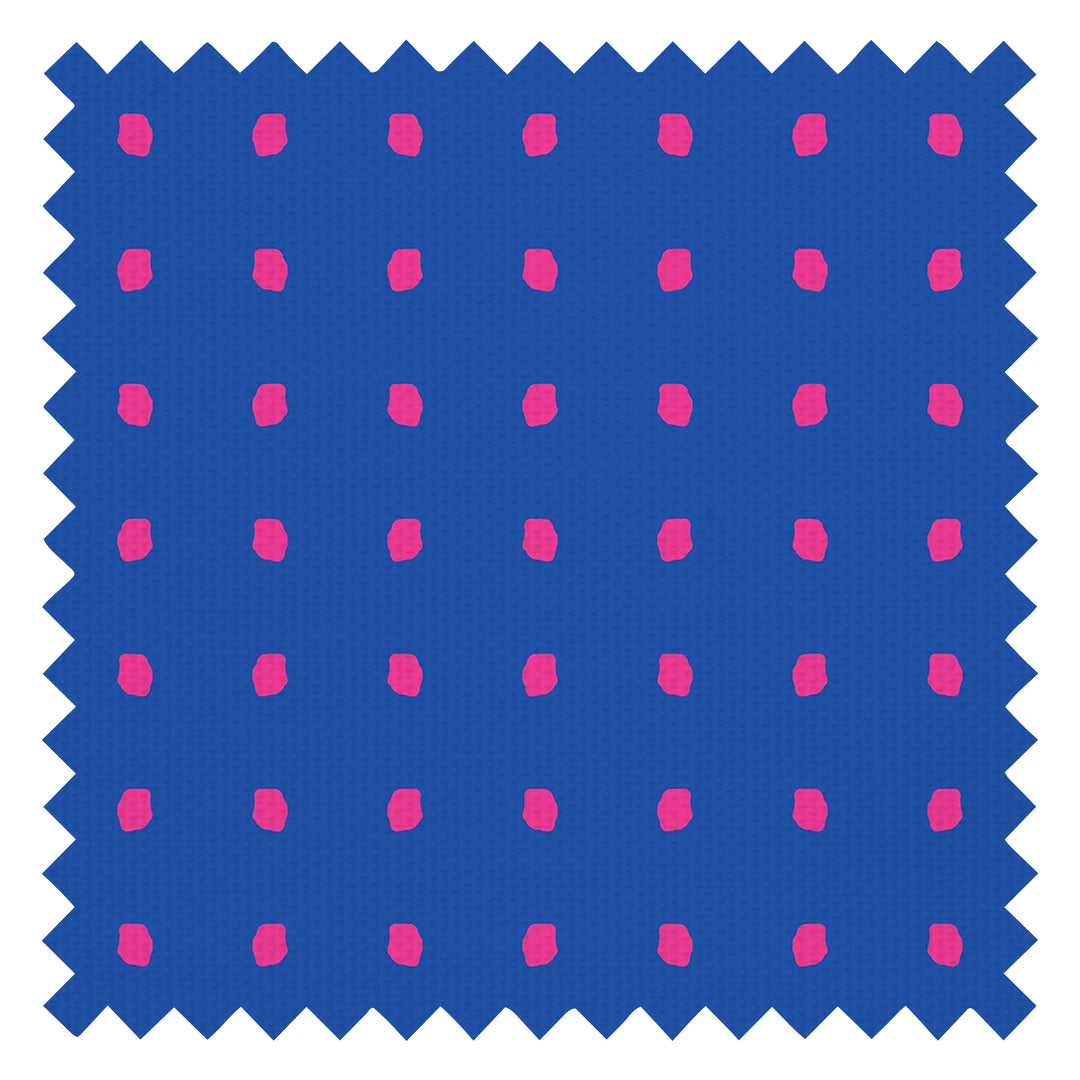 Utterly Dotty Fabric in Hot Pink and Cobalt Blue