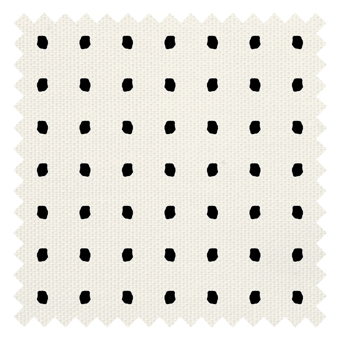 Utterly Dotty Fabric in Double Cream and Black