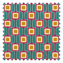 Cosmic Circuitry Fabric in Teal and Wine