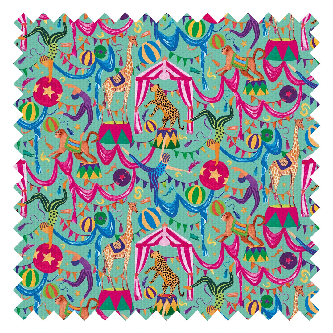 Carnival Capers Fabric in Mint