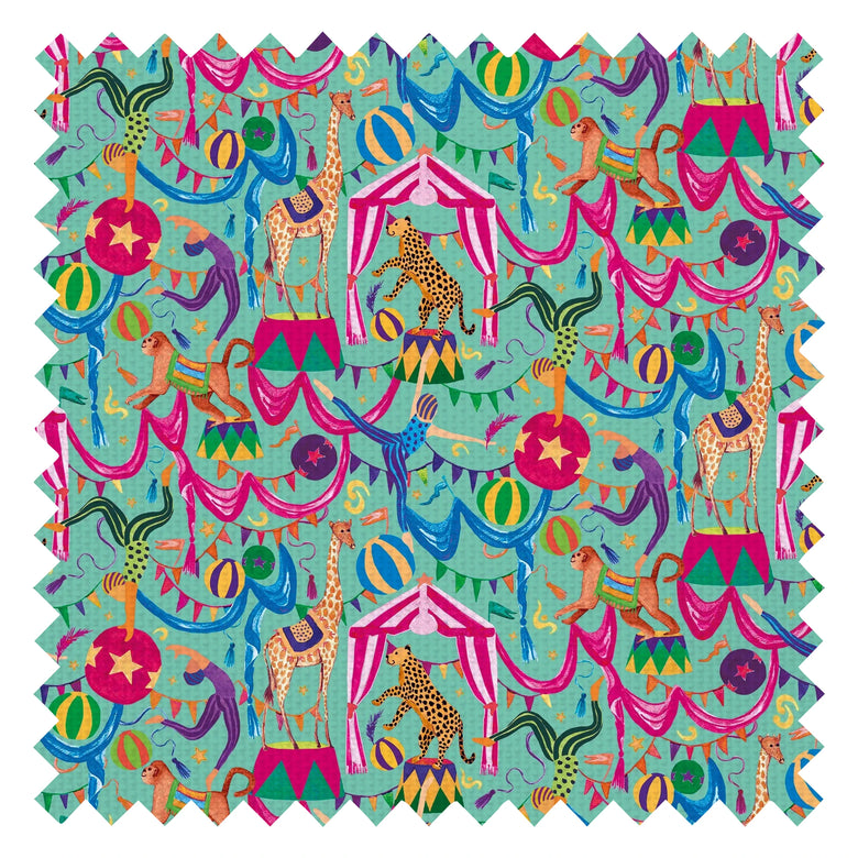 Carnival Capers Fabric in Mint