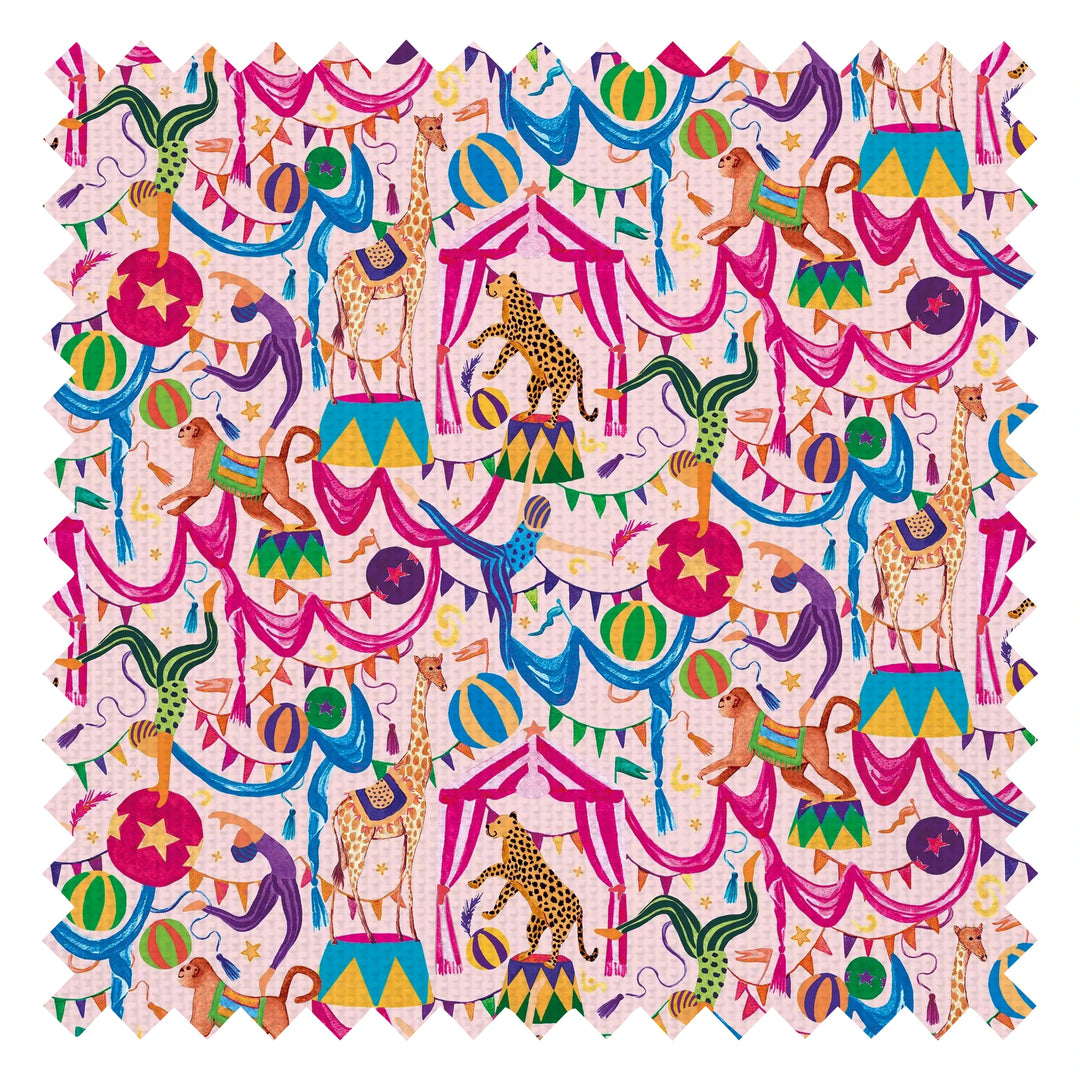 Carnival Capers Fabric in Candy Pink