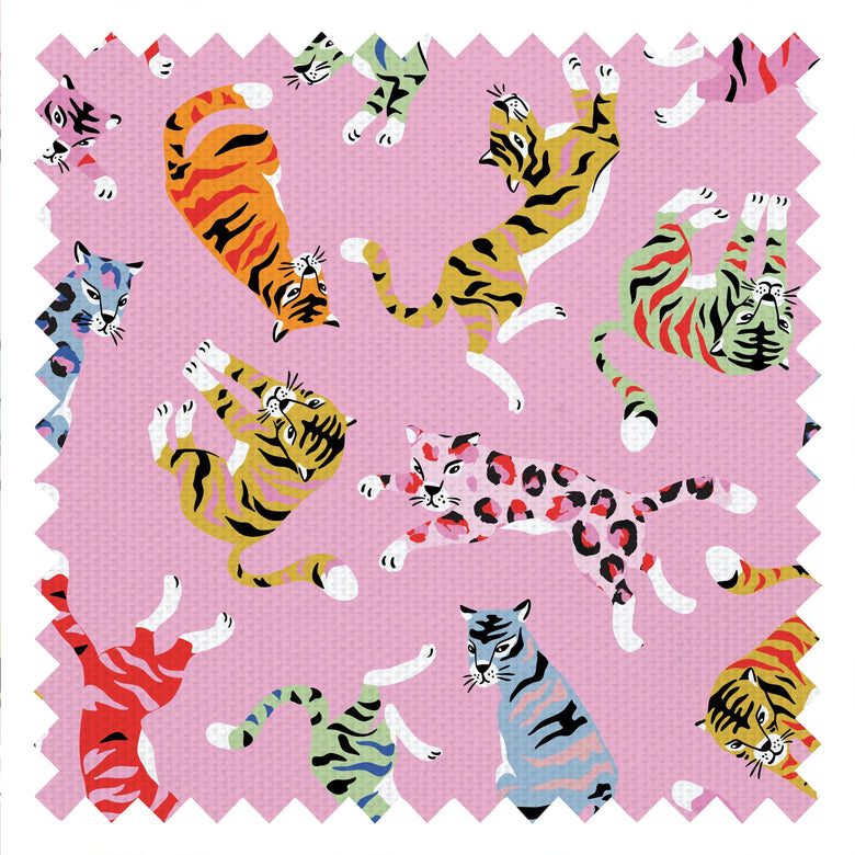 Wild AF Fabric in Bubblegum and Brights