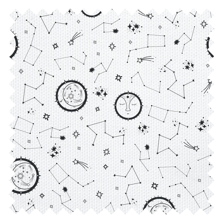 There's A Star For Everyone Fabric in Moon Grey