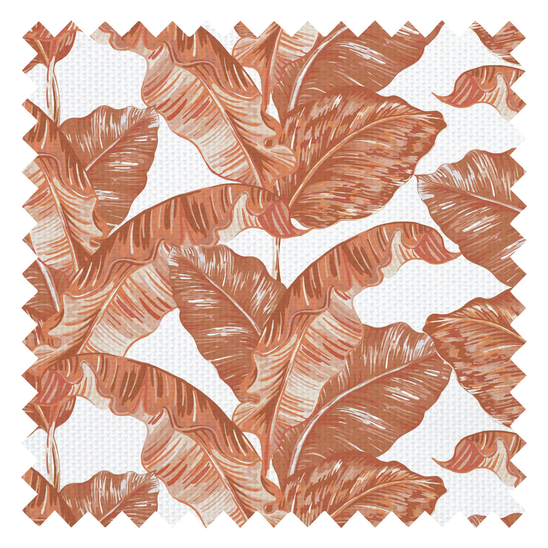 Under The Banana Tree Fabric in Terracotta