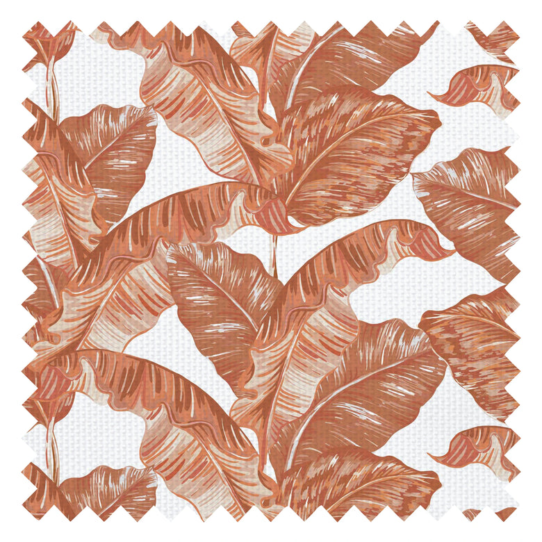 Under The Banana Tree Fabric in Terracotta