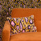 Animal Instinct Bolster Cushion in Ochre and Pink