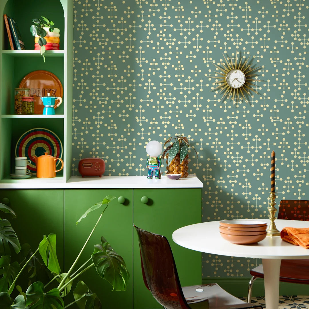 Atomic Dream Wallpaper in Seas the Day and Buttercream Lust Home