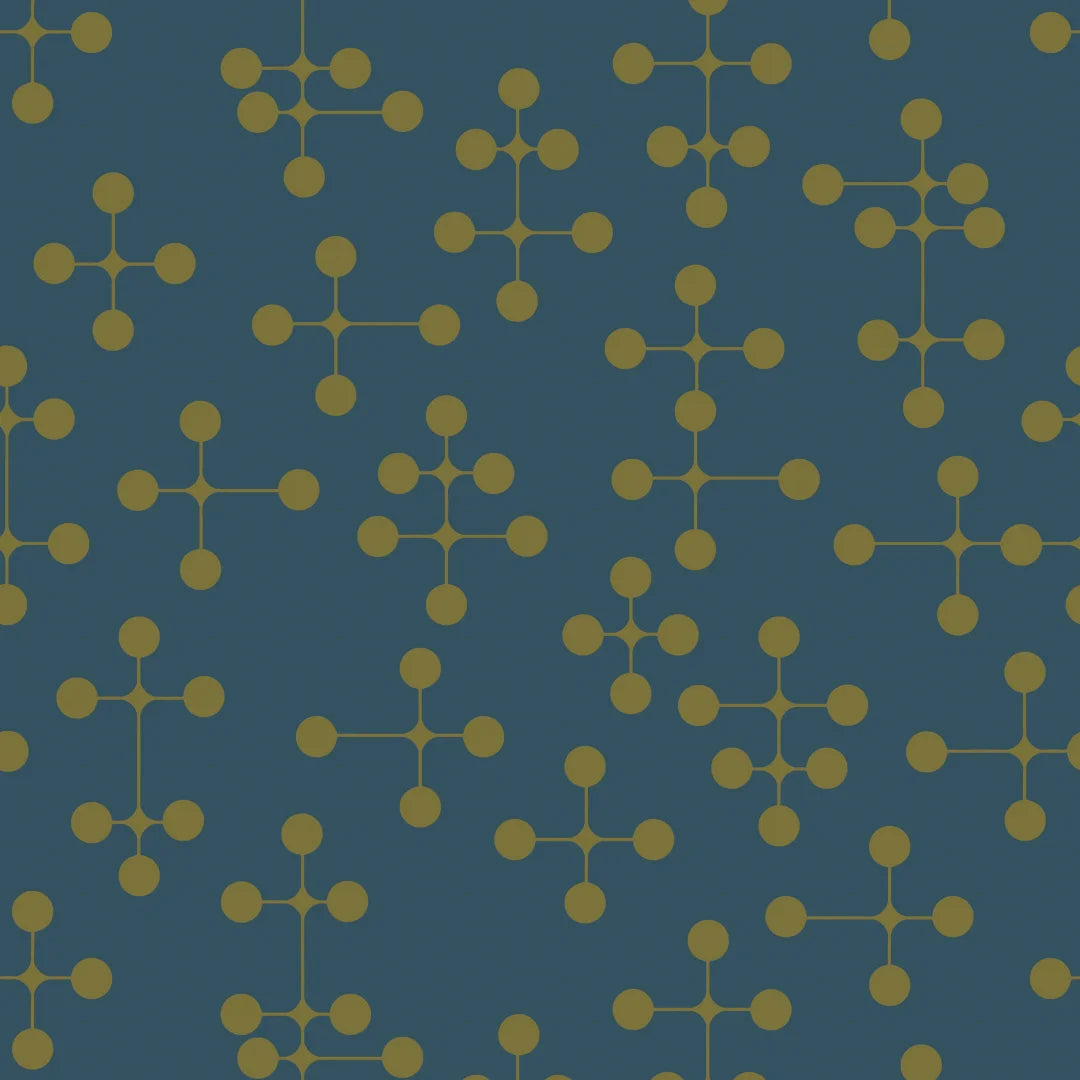 Sample of Atomic Dream Wallpaper in Silent Cave and Antique Gold