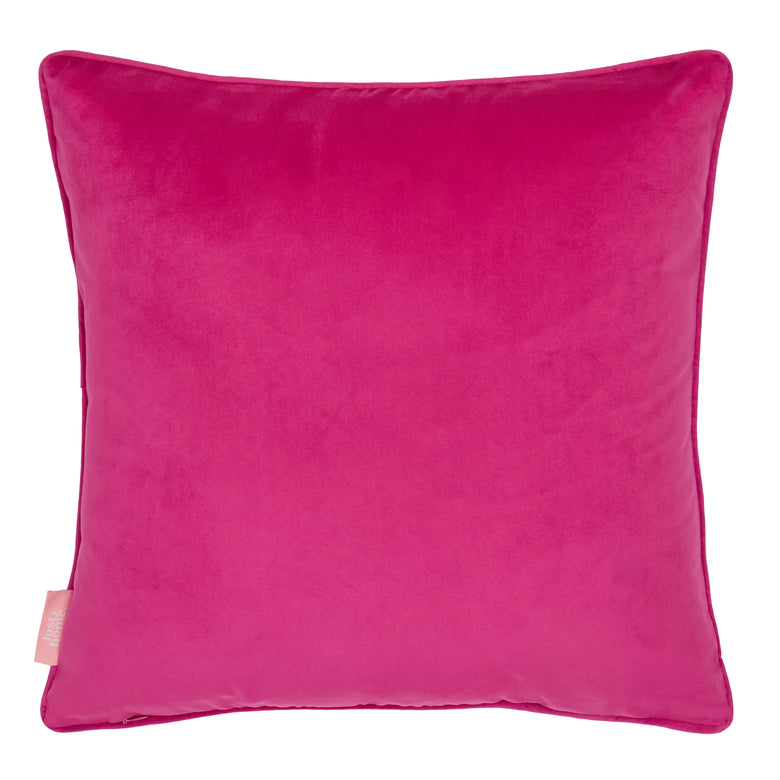 Belize Leopard Square Cushion in Blush on the Cat that Licked the Cream