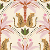 Belize Leopard Wallpaper in Blush on the Cat That Licked the Cream