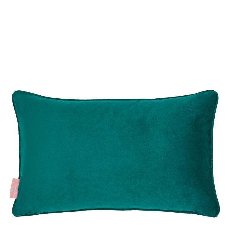 Bunny Tales Bolster Cushion in Teal and Cherry Blossom