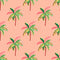 Caribbean Palms Wallpaper in Sunset Pink