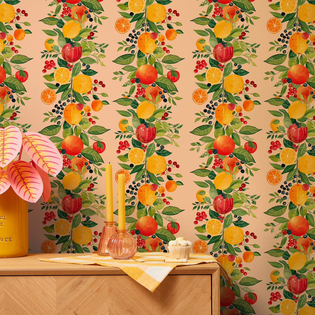 Carmen Wallpaper in Candy Pink