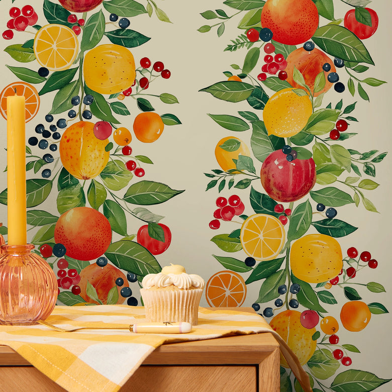 Carmen Wallpaper in Melba Cream